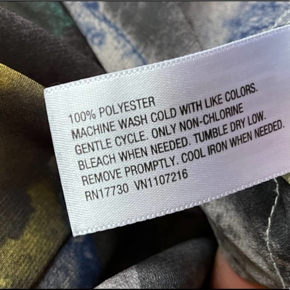 Women's Long Sleeve Multi Color Tunic Blouse with front Zipper Size XS - Picture 8 of 8